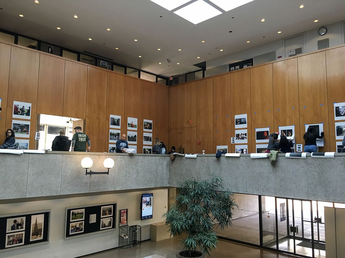 NewhouseSU's tweet image. Photo students get ready for the print show after The Fall Workshop 2018. #tfw18. Photo by Alexandra Moreo.