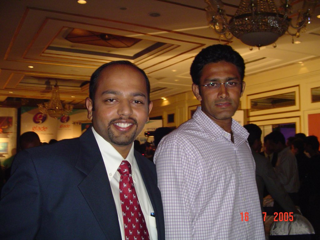  One of my favourite memories, meeting the great Anil Kumble in person! Happy birthday champ!! 