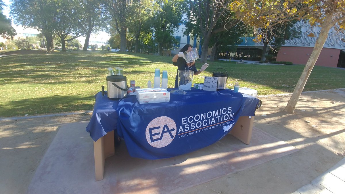 Hey everyone, don't forget to come buy a donut and some coffee to help us fund future events.