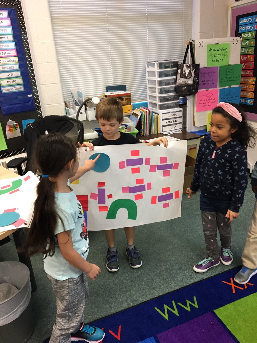 Working together to create a map of our classroom!