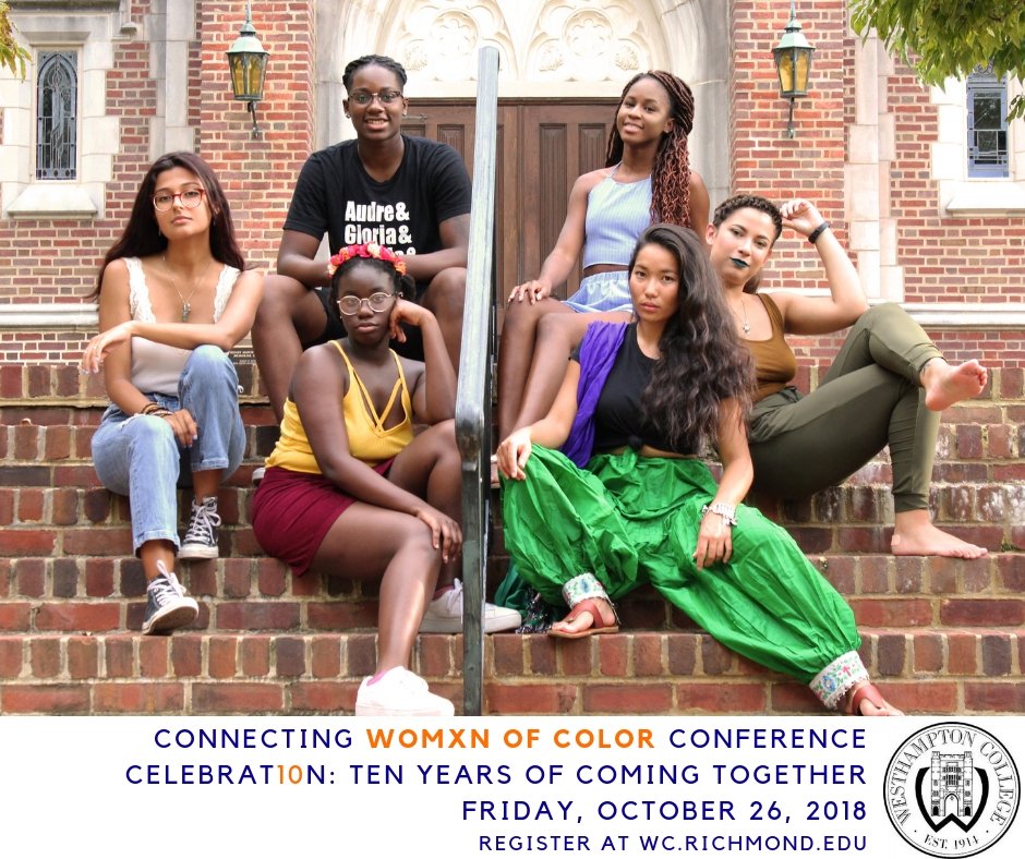 See a familiar face? They’re getting ready for the 10th Annual Connecting Womxn of Color Conference! Join us on Friday, October 26 - free attendance! Register at wc.richmond.edu