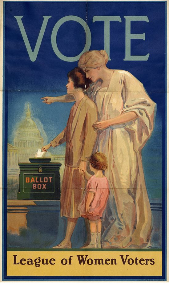 circlechicago's tweet photo. The @LWV from the early 20nth century is reminding you to exercise your right to vote!  It's only a democracy if you make your vote heard! #votingrights #vote #markyourballot #rockthevote https://t.co/dMhHFUMwJS