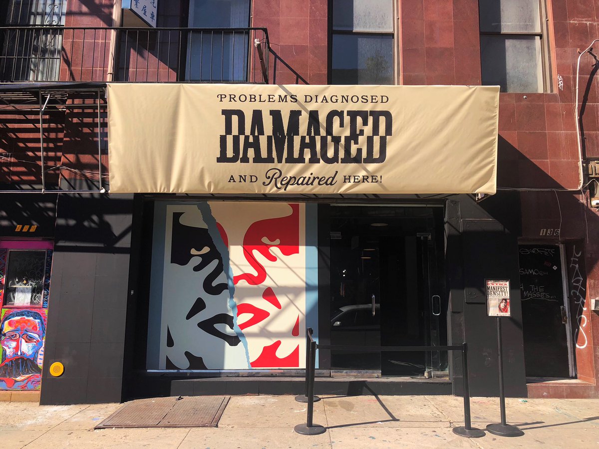 OBEYGIANT's tweet photo. I’ll be DJing at my “DAMAGED” VR/AR app launch pop-up today (10/17) at 136 Bowery in #NYC at 2pm. All you need is the “DAMAGED” app downloaded for entry. See you there! - Shepard
⠀⠀⠀⠀⠀⠀⠀⠀⠀
Follow @juxtapozmag and @vrtmuseums for more info.
#DamagedApp #obey #obeygiant https://t.co/0tVtYvoWHU
