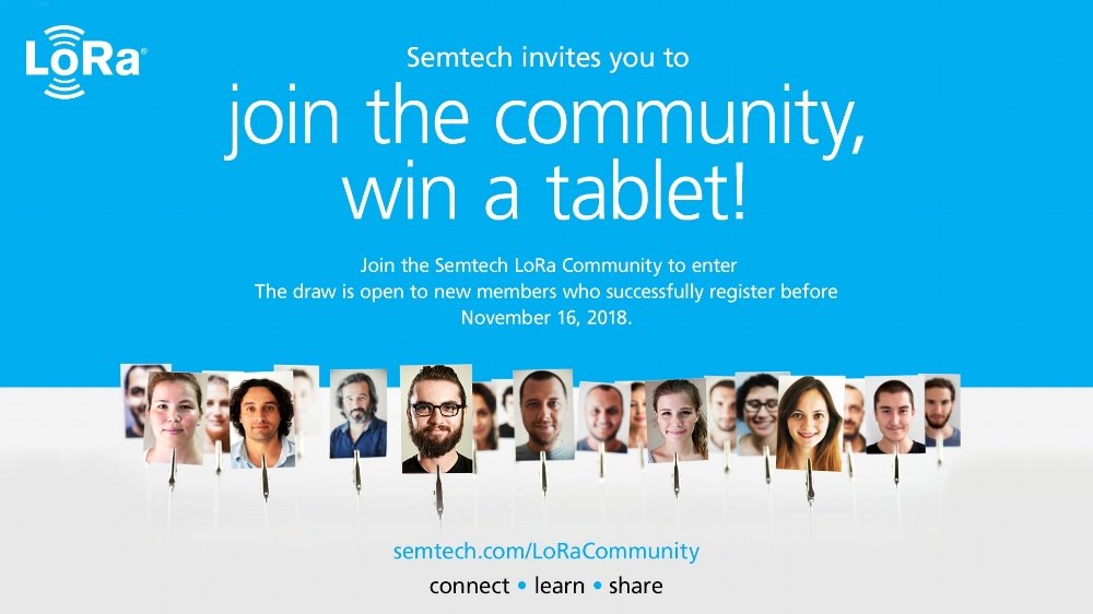 LoRaWANAcademy's tweet photo. The #LoRaCommunity is a hub for expert discussion, the sharing of ideas and resources, and an extensive catalog of #LoRa #IoT products. Join the community today! ...Psst, if you join before Nov 16th you have a chance to win a free tablet! ๐ฎ๐ฑ https://t.co/aMr5ExAST6 https://t.co/Ck1ycLChe8
