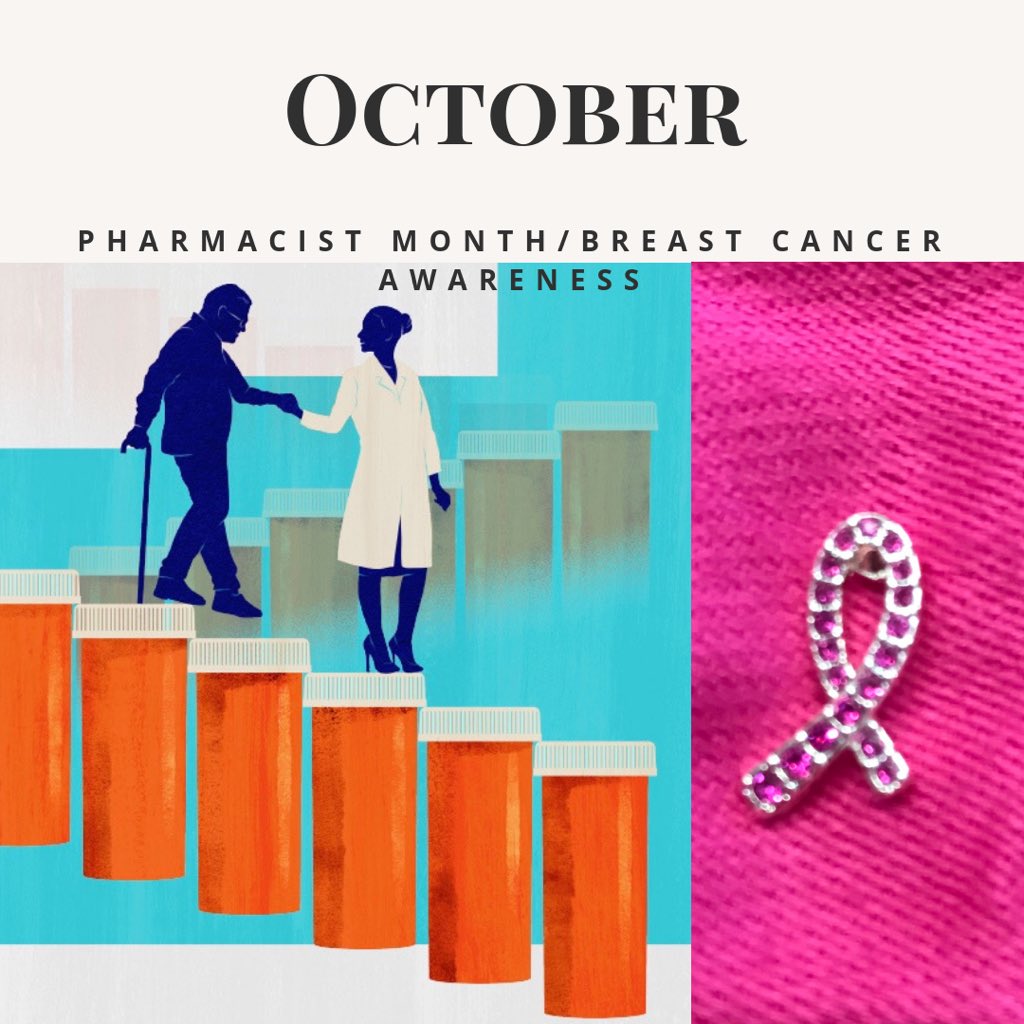 apcrxus's tweet photo. APC recognizes National Pharmacist month and Breast Cancer Awareness month which both fall in October. 
Early detection saves lives get your mammogram. #APhM2018 #Pharmacistmonth #PharmacistCare #Apc #Apcrxus #BreastCancerAwareness #Earlydetectionsaveslives https://t.co/xiPad47ife