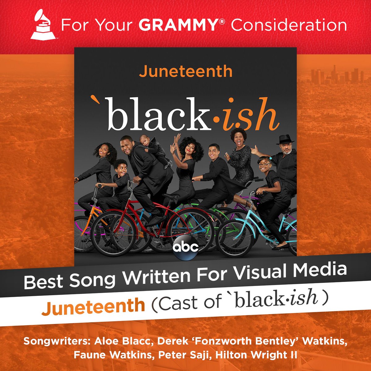 FonzBentley's tweet photo. #Foryourgrammyconsideration #bestsongwrittenforvisualmedia https://t.co/olhBdiA9yv