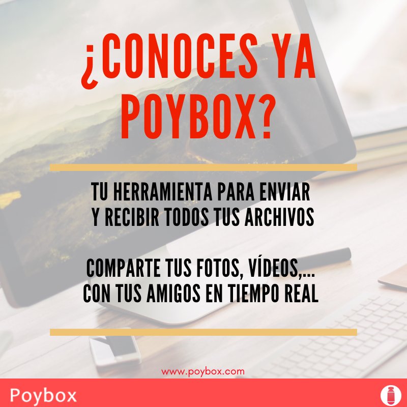 poybox1's tweet photo. Poybox, tu carpeta en la nube para compartir y almacenar archivos. ¡Te regalamos 100Gb! 

Pruébanos en https://t.co/C3l3NXKvv9  ¡Te sorprenderá! #tecnologia #drivevirtual #carpetacompartida #almacenaje #nube https://t.co/6utKlWA4xD