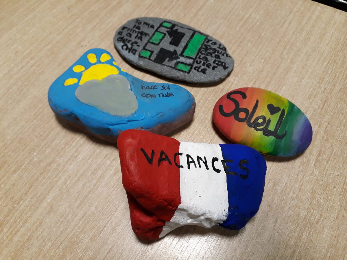 making a #LanguageStones is one of the many options for students to do for homework. Year 9 students at Robert May's have done a brilliant job this week!