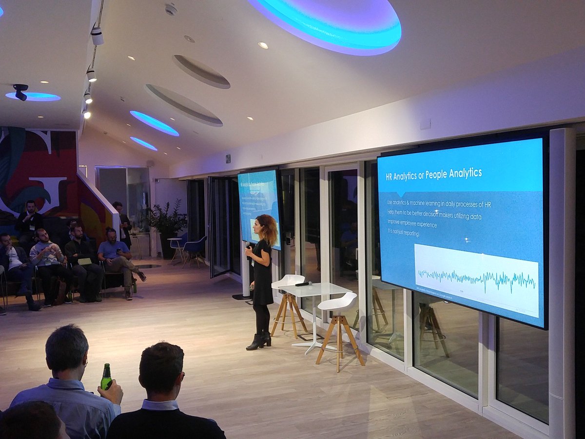Parvaneh Shafiei speaking at #databeersmilan: Empowering HR with Data Analytics