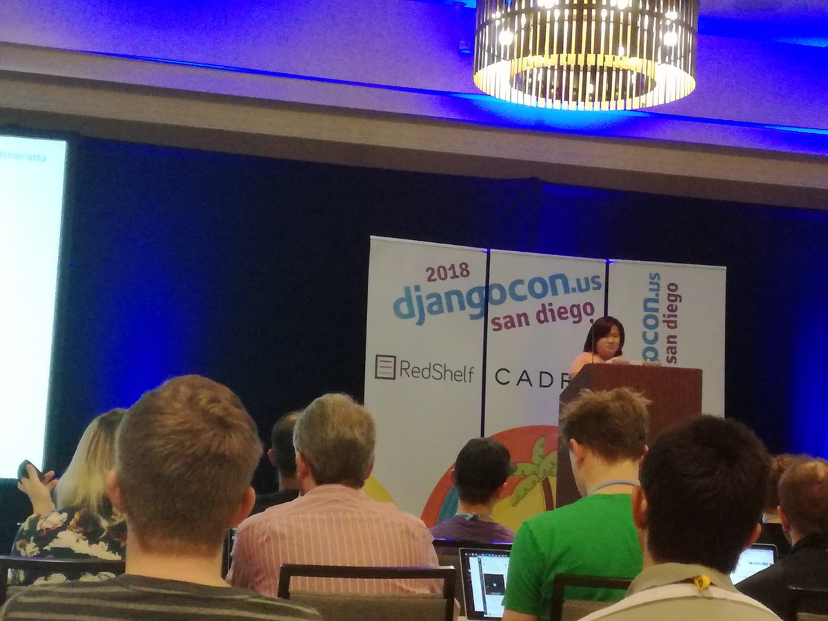 miguelvargasxyz's tweet image. Last day of talks in the#DjangoCon with such an outstanding speaker, @mariatta. She definitely loves #Python's #fstrings.