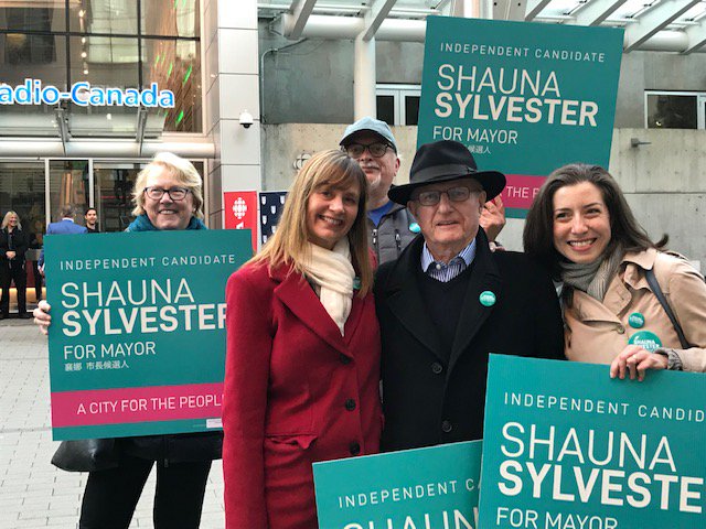 Jack Blaney, citizen extraordinaire, is campaigning for @ShaunaSylvester.  Former president of SFU, Dr. Blaney chaired the Citizens' Assembly and the Fraser Basin Council, has the Order of BC, and much more.  Told me today he thinks Shauna's the best qualified to be Mayor.