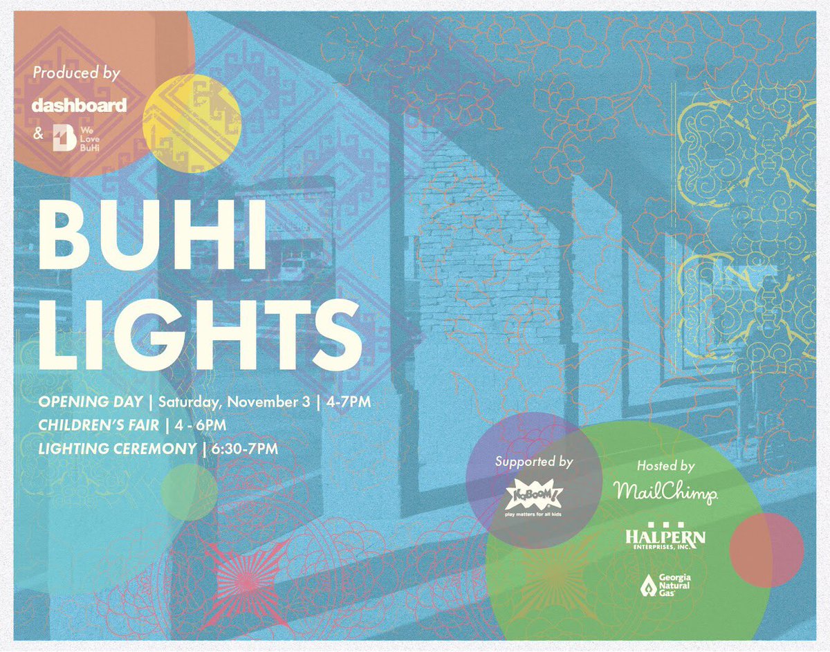 welovebuhi's tweet photo. Countdown to #BuHiLights continues with @HalpernEnt! So excited for Opening Day on Saturday, November 3, 4-7 pm. Take @MARTASERVICE Bus 39 here! @Dashboard_US @alliancetheatre @ChildMuseumATL @soccerstreets @DeKalbSchools @OakcliffES3151 @TheLAA @kaboom https://t.co/GaEHmtz3ox