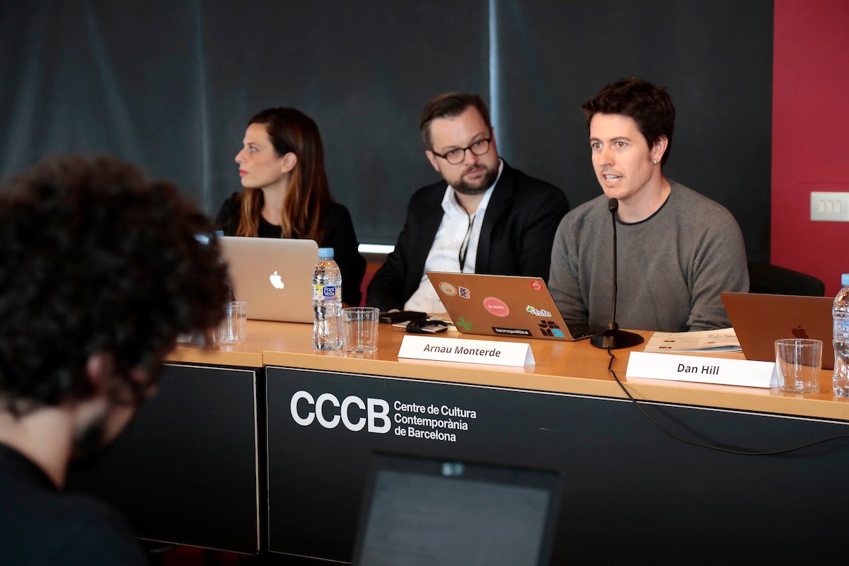 decodeproject's tweet photo. Thanks so much everyone for coming to this second day at the #DecodeBCN Symposium in Barcelona under the framework of the #CiutatOberta Biennale. We’ll be posting the conference materials online soon. 
Let’s continue the conversation &amp; debate! https://t.co/ZRjXqEqHxQ