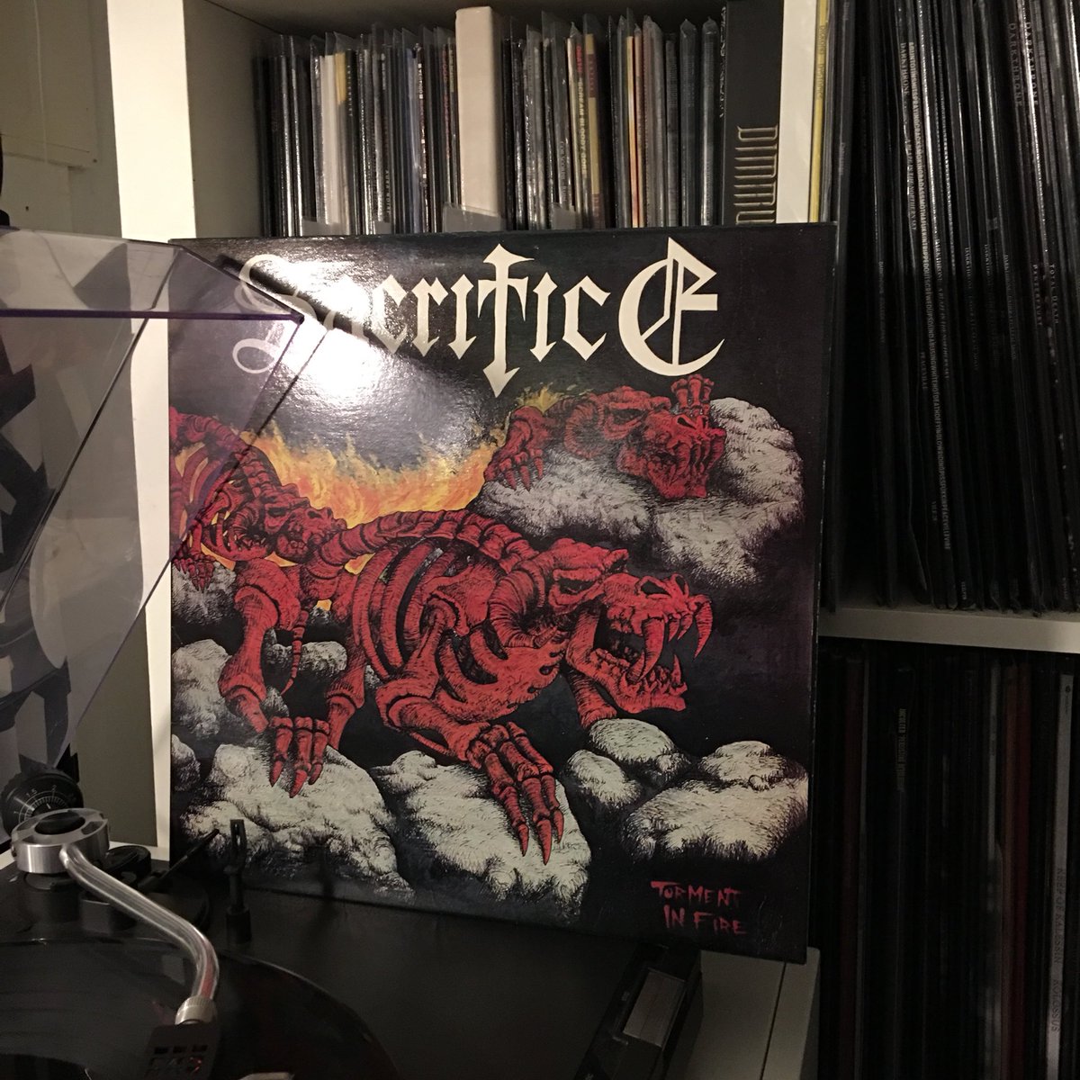 HaraldKvassheim's tweet photo. #NowPlaying #Sacrifice 🇨🇦#TormentInFire 1985 their classic debut #ThrashMetal https://t.co/Bv4VkNWuom