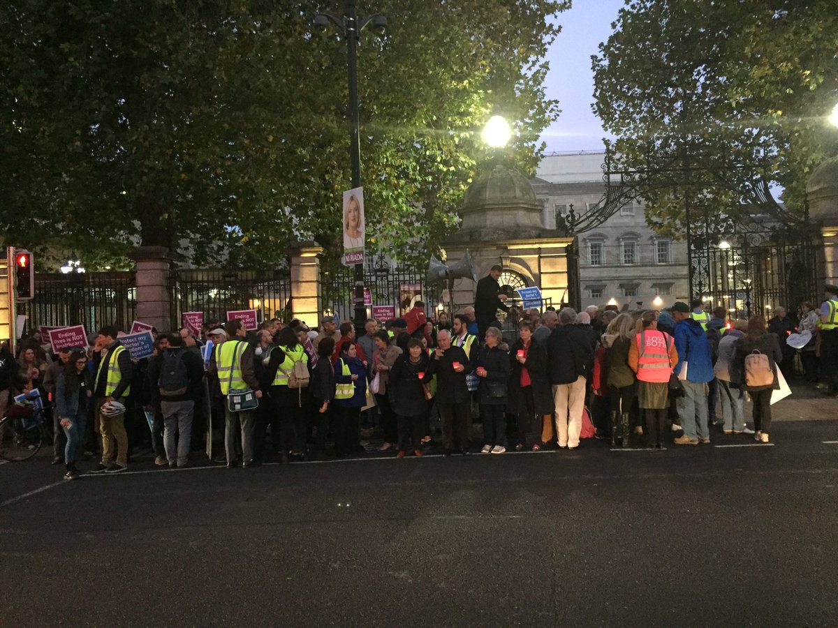 lovebothireland's tweet image. Gathering at Dáil Éireann seeking #freedomofconscience #amendthebill This is an #unjustbill