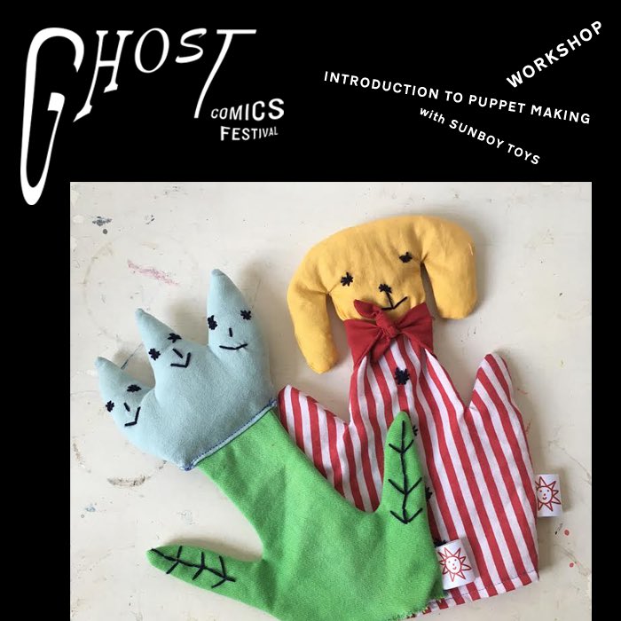 ghostcomicsfest's tweet photo. INTRODUCTION TO PUPPET MAKING with sunboy toys is next on our list of workshops happening on 27 October at @TheSpaceScot in Glasgow! At the end of this workshop, you will have your finished puppet friend to take home! - https://t.co/Bhi1OoyXx5 https://t.co/nSieev6lWa