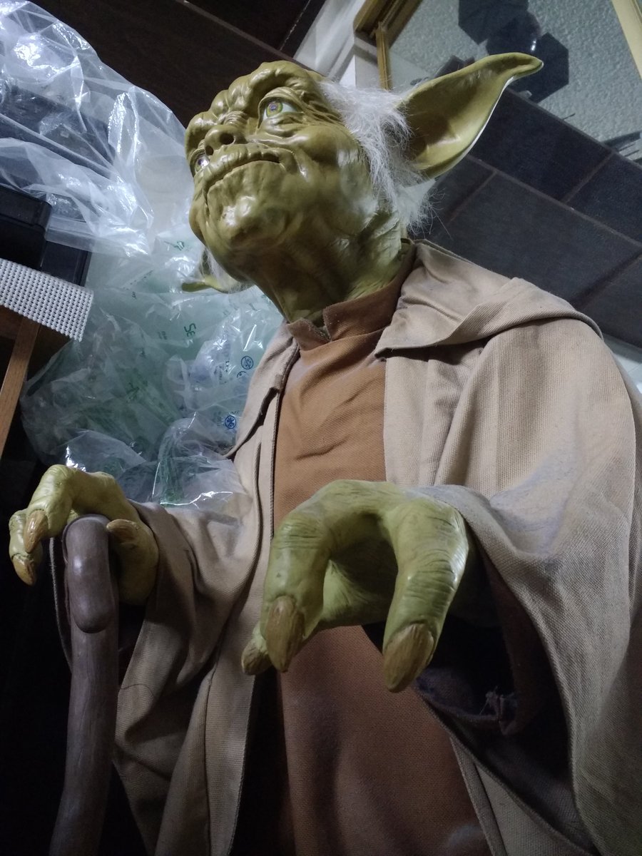 Kenny_G45x's tweet photo. @vmonokian #Fall2018PGY My life-sized Yoda. 😁 https://t.co/LVAtNbzcdq