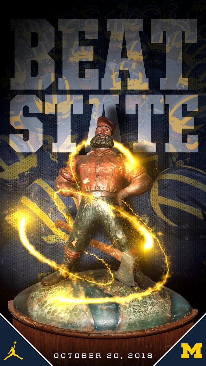 Jimharbear's tweet photo. Coming for you Sparty 🐻〽️🏈 #BeatSparty #GOBLUE https://t.co/PwyApeELHB