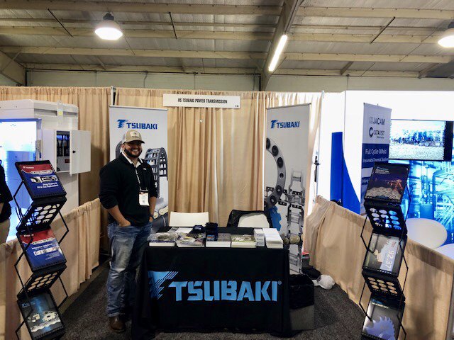 US_Tsubaki's tweet photo. We're here at Permian Basin International Oil Show, Texas! Come by our booth at D93. We're ready to ask all your questions about our roller chains, sprockets, power transmission components and KabelSchlepp cable carrier products. #PBIOS #Manufacturing #RollerChains #Engineering https://t.co/g8wxD2Y5bh