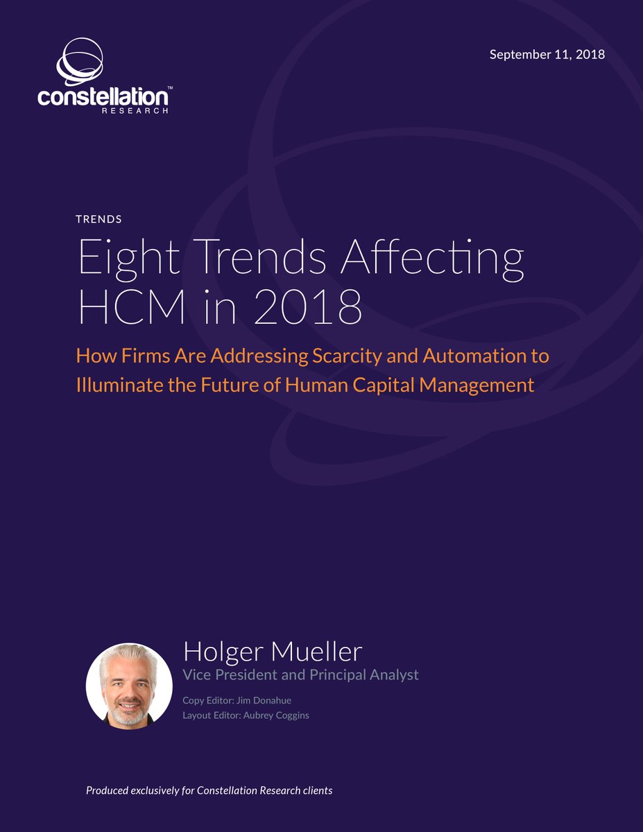holgermu's tweet photo. Check out the report: Eight Trends Affecting #HCM in 2018 https://t.co/HDJb9rPqx8 by @holgermu @constellationr #FutureOfWork #CPO #HRTech #CeridianINSIGHTS https://t.co/WjVLbioDOp
