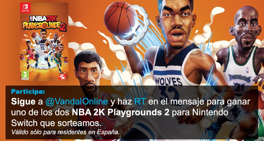 VandalOnline's tweet photo. ¡Retuitea para participar en el sorteo de 2 copias digitales de NBA 2K Playgrounds 2 para Nintendo Switch! https://t.co/iD9ZPnPhcP https://t.co/GMAJjzXRap