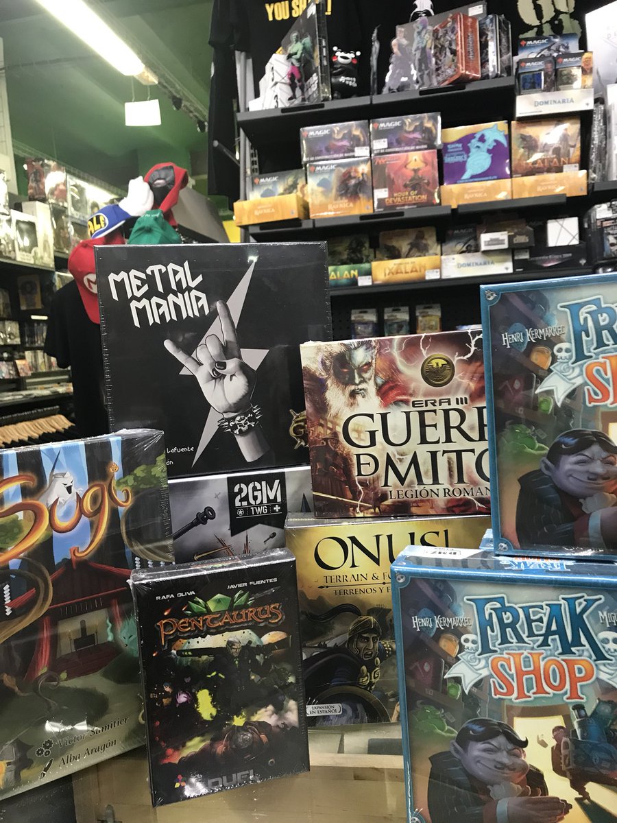 kaburigames's tweet photo. Reposición y novedad de @Guerrademitos #onus #2gm #sugi #pentaurus #freak shop ..... Ven a probarlos!!!! @bergonzini @dojuegos https://t.co/5tTX1qJoQE