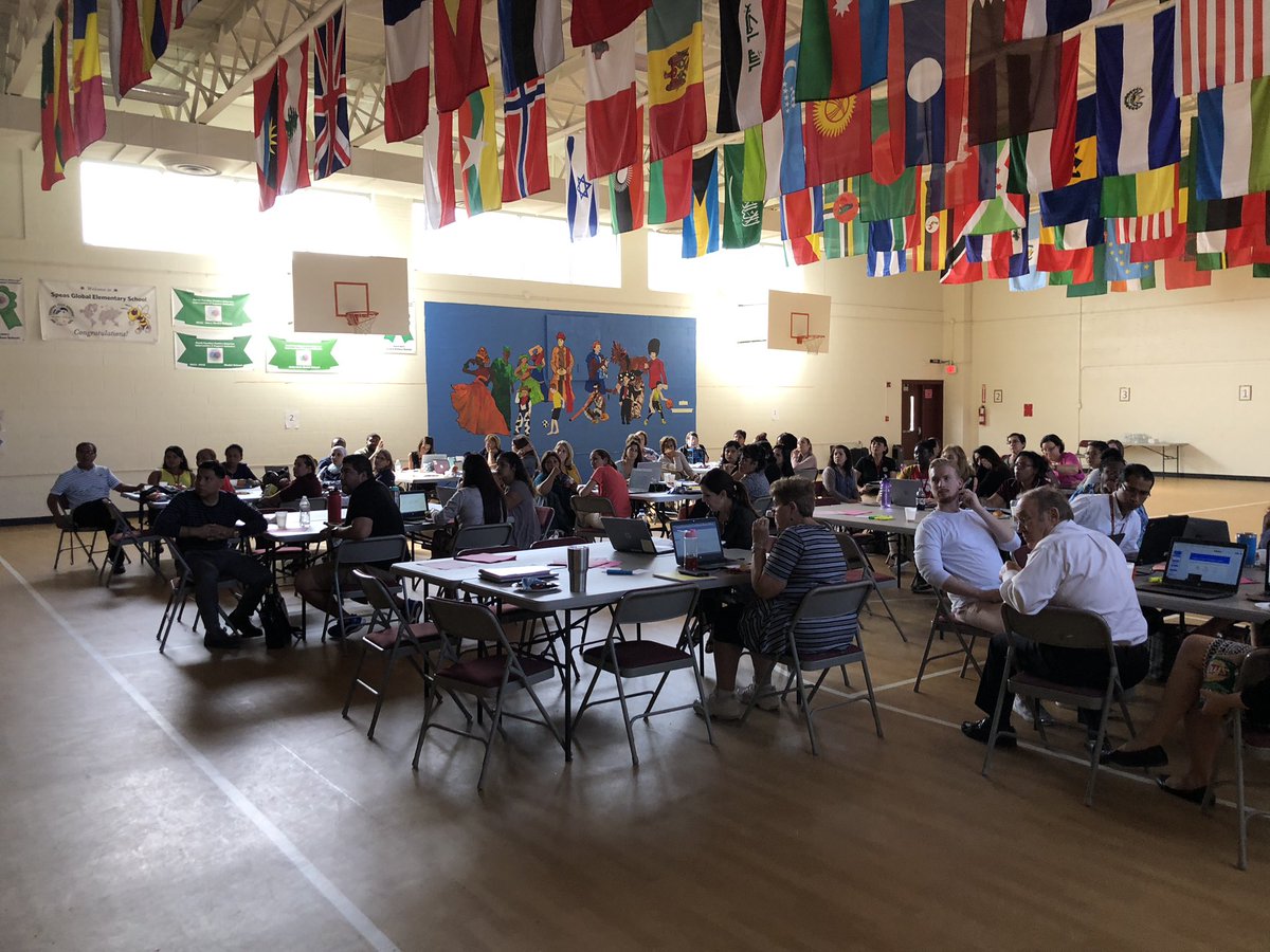 SpeasGlobal's tweet photo. Preparation for the #EnhancedPYP during our #EarlyReleaseDay. We examined what is NOT changing and discovered how the #IBLearnerProfile definitions have #Subsumed the #PYPAttitudes #Reflective #LearningJourney #pypchat @wsfcs https://t.co/Kc1X7Z0thp