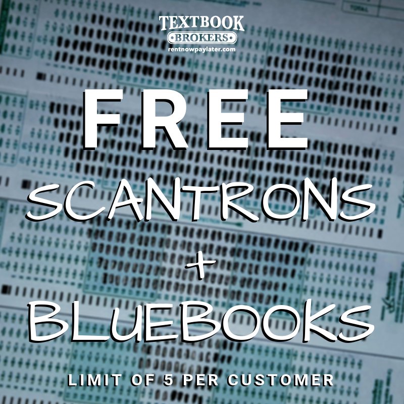 rentnowpaylater's tweet image. Come see us at Textbook Brokers for FREE BlueBooks &amp;amp; Scantrons! We are here today until 6:00 pm! #atu18 #atu19 #atu20 #atu21 #atu22