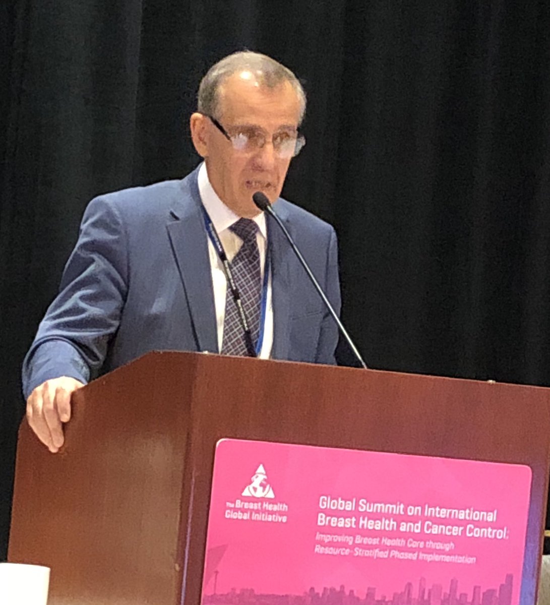 Dr. Ala Alwan from <a href="/UWGlobalHealth/">UW-Madison Global Health Institute</a> <a href="/WHO/">World Health Organization (WHO)</a> speaks on breast cancer within the context of NCDs: 71% of all global deaths are due to Non-Communicable Diseases (cardiac, chronic lung, cancer and diabetes). 85% of premature deaths from NCDs are in low/middle income countries. #bhgi2018