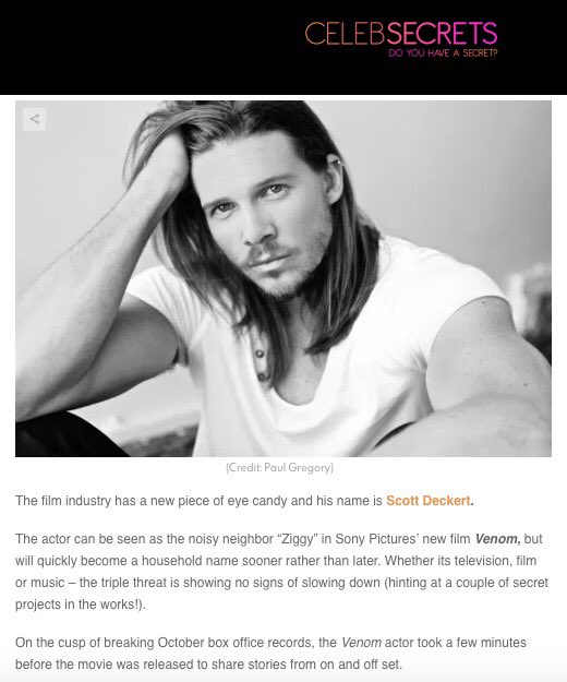 scott_deckert's tweet photo. @CelebSecrets4U interview🎙
@VenomMovie @SonyPictures #interview #actor #magazine #editorial #venom #workaholics #celebsecrets #scottdeckert https://t.co/y3HNkymhnZ