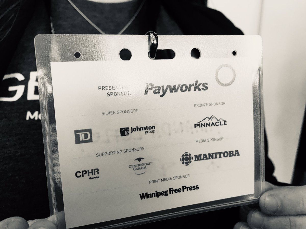 UnitedWayWpg's tweet photo. Inspiring days like #GenNextSummit2018 don’t happen without sponsors! Thanks Presenting Sponsor @PayworksInc, and sponsors @TD_Canada, Johnston Group, @Pinnacle_ca, @CBCManitoba, @CPHRMB, @CentrePort, @GovanBrown &amp; @WinnipegNews. https://t.co/ITqJQOt1mW