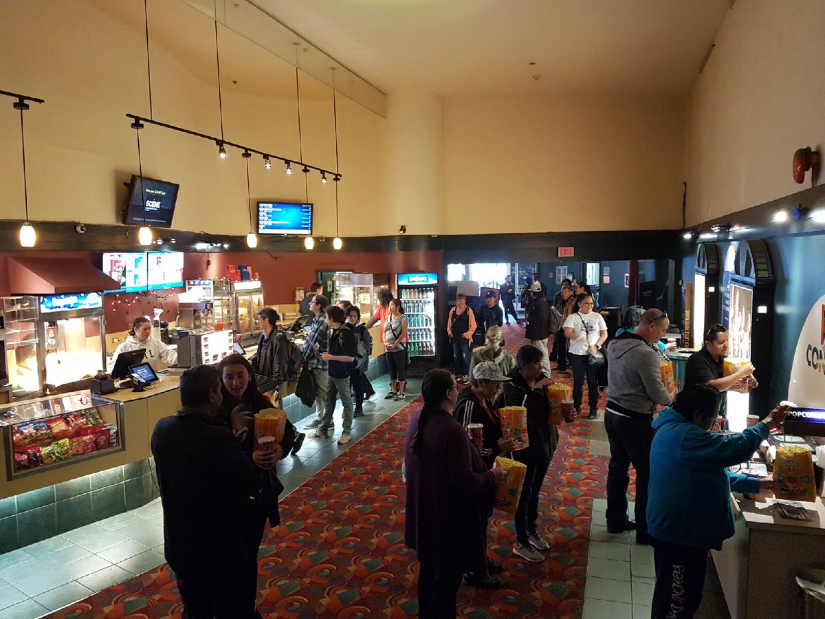 vicpdcanada's tweet photo. This morning, @ChiefManak and other officers are attending a movie matinee with members of the Aboriginal Street Community. Past events have been very positive and enriching for all involved #yyj #relationshipbuilding https://t.co/j16cOTecPb