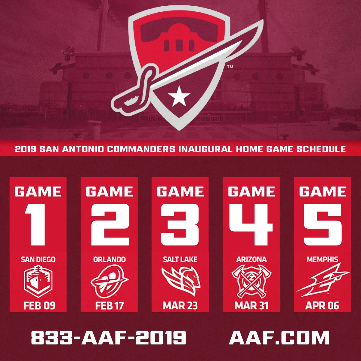 Alamodome on Twitter: "⚔️ San Antonio Commanders ⚔️ Hey Football Fans