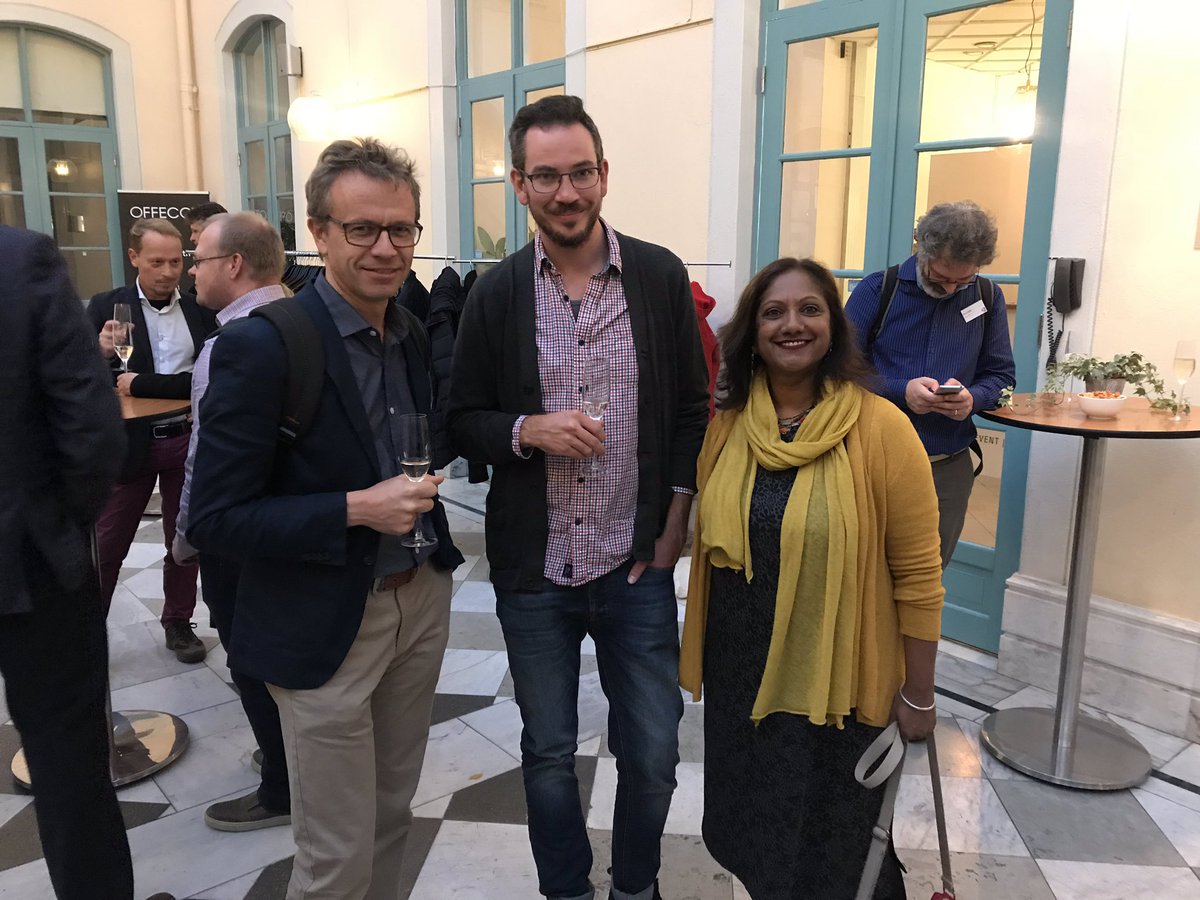 nithyaruff's tweet photo. Lovely dinner to mark the end of day 1 of the #swedsoft workshop today. Copying @ChrisPriceAB @johanlinaker and Per. @Swedsoft #OpenSource https://t.co/oe2l6L9eKy