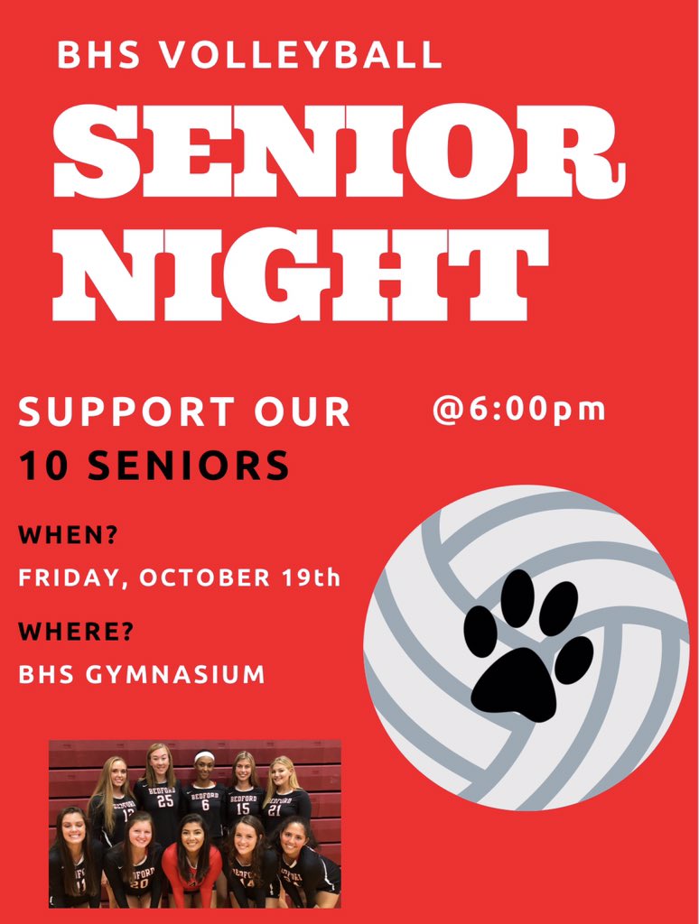 Come celebrate our 10 seniors‼️🏐🐾