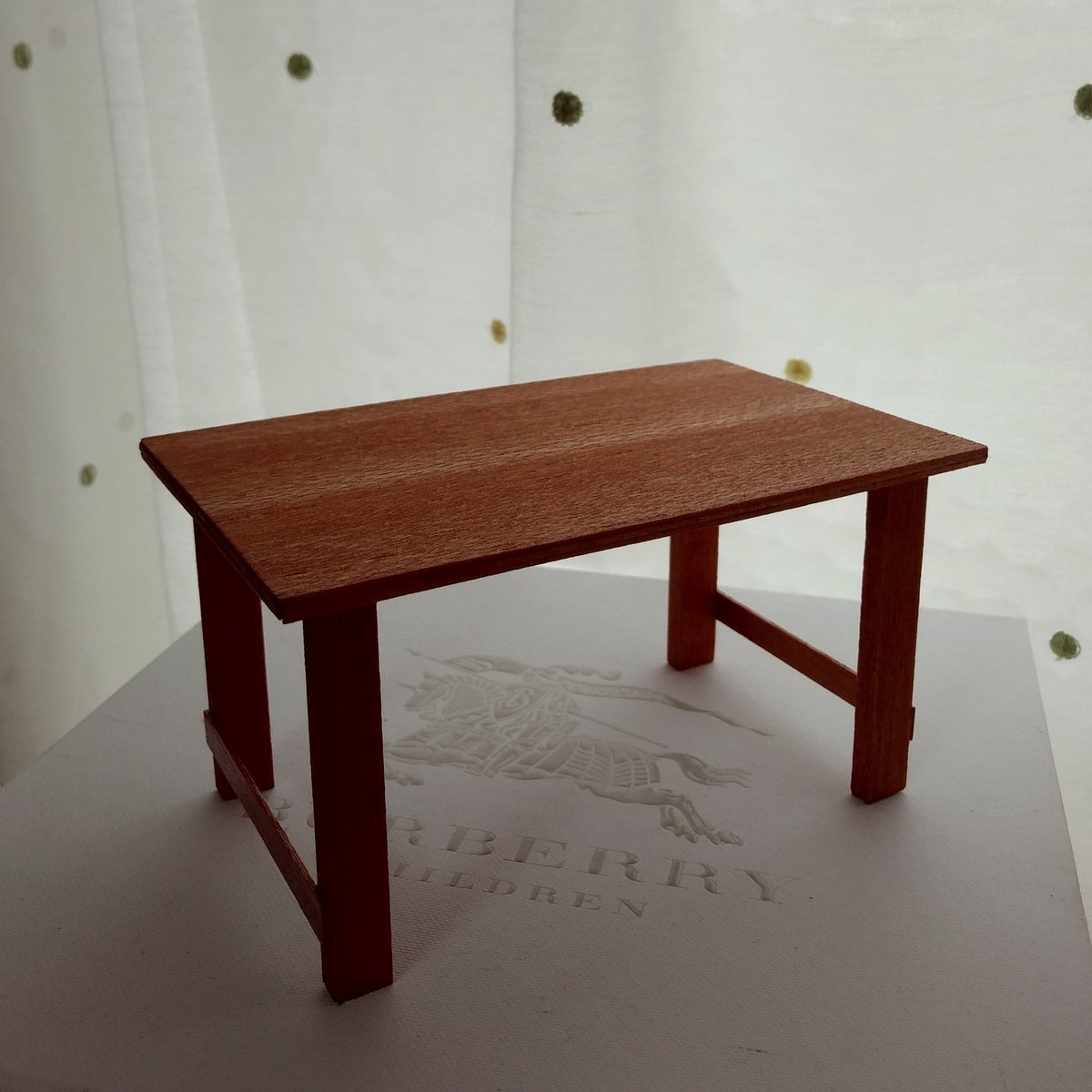 カイ バルサ材と100均の木材マドラーでダイニングテーブルつくってました マドラーは100均の固いものを切るハサミでバチバチ切ってたので 手軽だったー そしてバルサ材 初めて使ったけどめっちゃ柔らかくて加工しやすいのね これなら色々作れる気