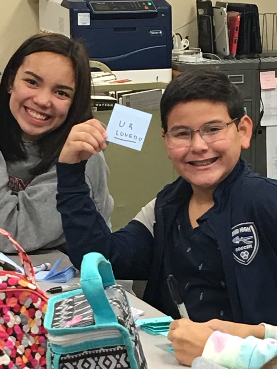 WeAreWallerLib's tweet photo. @WeAreWaller Leadership Class put up over 8,000 sticky notes full of positive messages to greet the kids today❤️ #WallerSpreadsKindness #GeniusHour #OklaEd https://t.co/k2vQB1qsn3