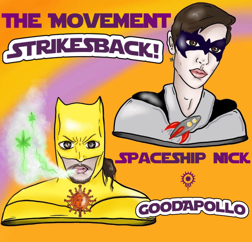 GoodApolloKid's tweet photo. OFFICIALLY announcing the follow-up to 'The Movement' album... @NickConsoli and I proudly present the cover for #TheMovementStrikesBack! 💥👊 A CLASSIC SEQUEL for ALL-TIME! ☀️🚀 THE RECORD DROPS NOVEMBER 28th at our @CasbahHamilton release party! VINYL & CD! Digital DEC. 4th https://t.co/E3aYjd4eic