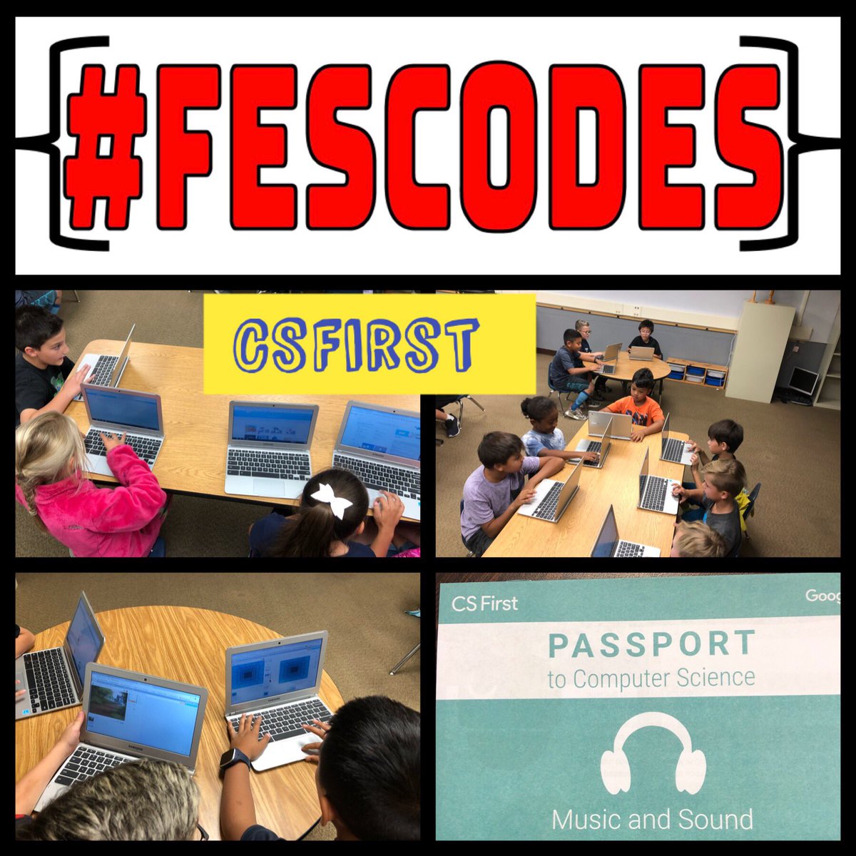 fel_ski's tweet photo. Ss at #FESDUSD are coding in an class after school #CSFirst materials are fabulous Thanks @GoogleForEdu @Google @scratch We can’t wait to meet again! @EBCUE @bribriggs @capcue @krausecenter @cueinc #FESCODES @FredPrincipal @fred_panthers @DUSDSupt #nicelogo https://t.co/6JgFWSkW9d