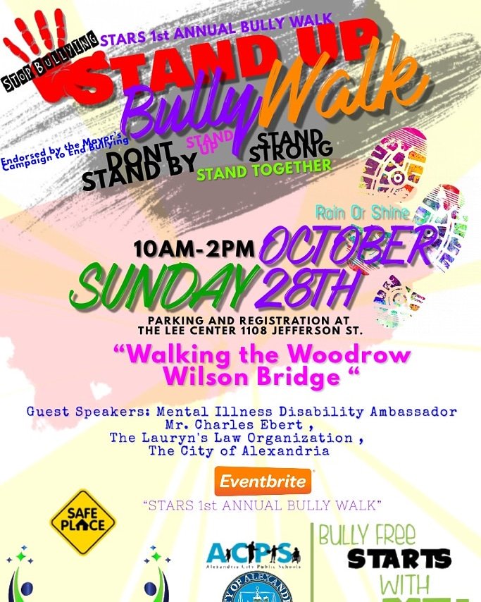 Walk with us! #starsperformingarts #nobullyzone #antibully #bullywalk #safeplace #acps #laurynslaw #chuckebert #cityofalexandria