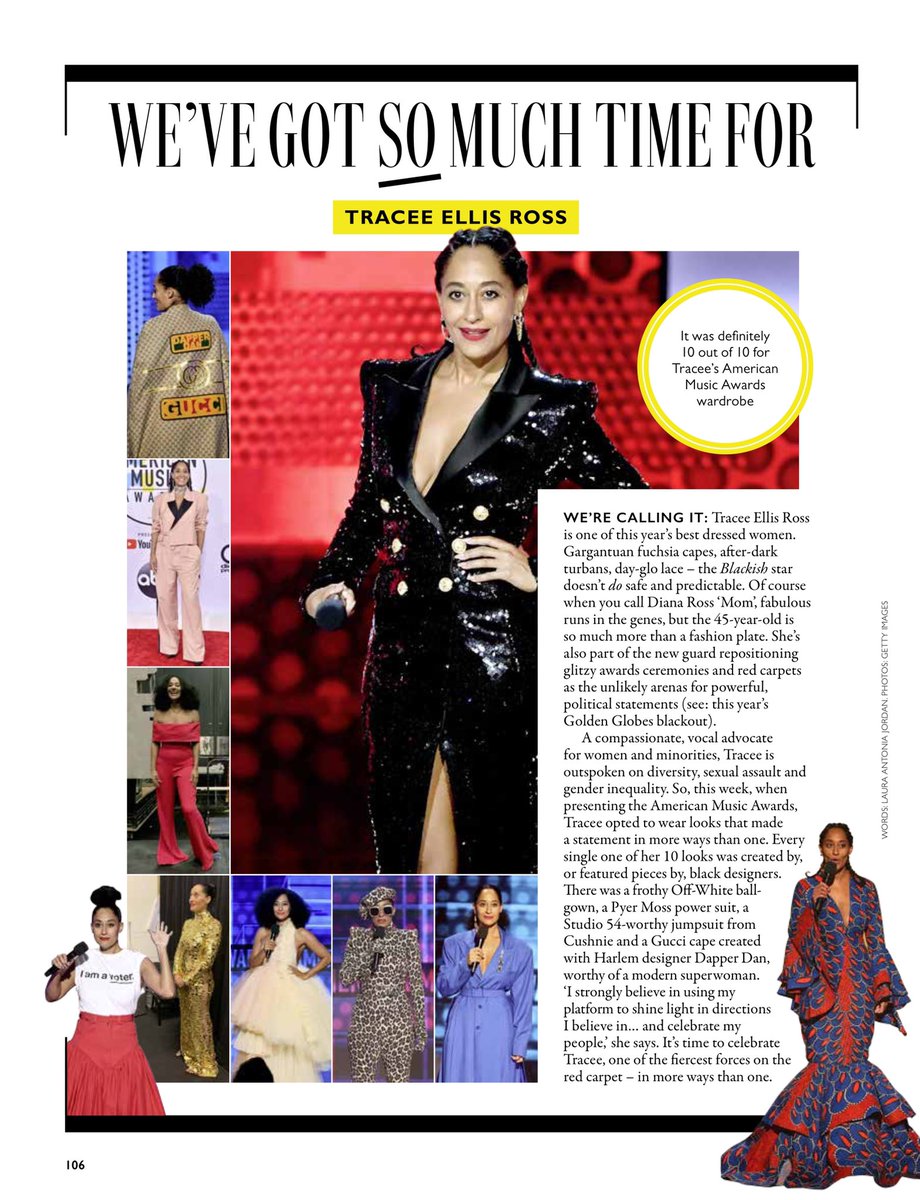 TraceeEllisRoss's tweet photo. Grazie @GraziaUK! #AMAs https://t.co/0eieJqN5rM