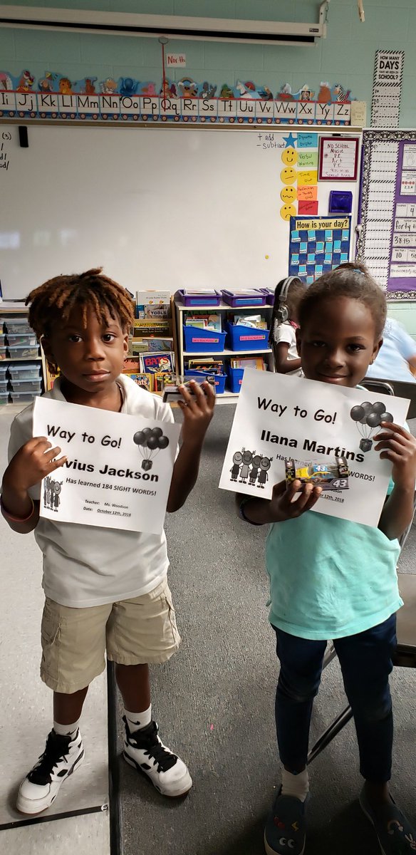 2 more new members of the sight word club! #proudteacher #3outof16 <a href="/PTEDolphins/">PalmTerraceDolphins</a>