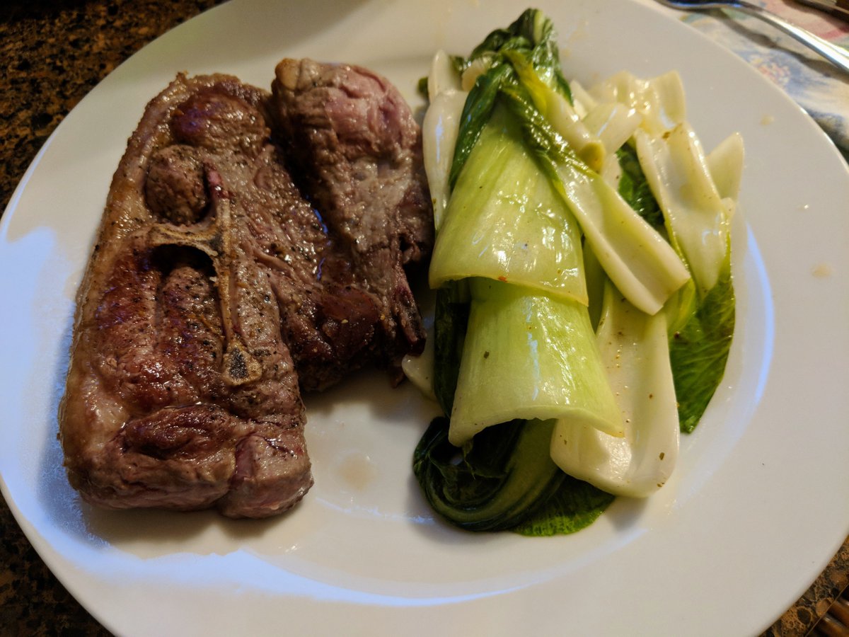 Dinner! Lamb shoulder steak with bok choy! #keto #ketogenic #hflc #lchf #lowcarb #fatfueled #simpleketofood #ketosis #ketodiet #ketogenicdiet #ketolife #ketofam #ketones #ketogeniclifestyle #ketorecipes #ketogeniclife #ketogenicliving #ketodietchallenge #ketodieta #ketodieting