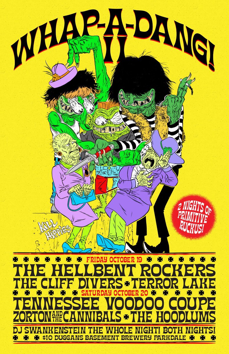 Whap-A-Dang II is coming at you this Friday and Saturday at Duggan's Brewery Parkdale.

TWO NIGHTS OF HOT RUKUS FOR YOUR TUCHES!!!!

#Toronto #garagerock #surfrock #punkrock #trashsurf #Rockabilly #beer #music

facebook.com/events/1016580…