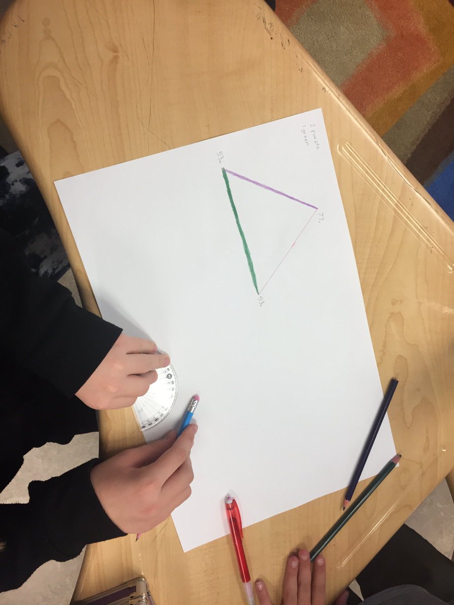 Grade six  working with Anglegs! Make a prediction about triangles, test your prediction then write a triangle rule! <a href="/EastLakeRVS/">East Lake School</a> @smpt_11