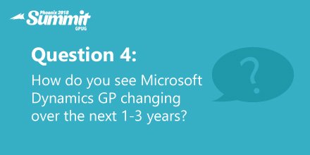 BinaryStream's tweet photo. Q4: How do you see #Microsoft #DynamicsGP changing in over the next 1-3 years? #SummitChat #UserGroupSummit https://t.co/iFivdUJ7Ss