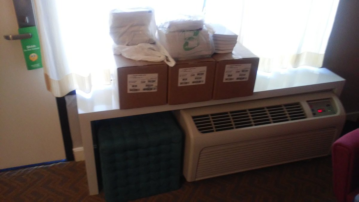 mwlauthor's tweet photo. Three crates of #af3e for @MeetBSD. Plus some #gitcommitmurder and suchlike. https://t.co/49NQGQNUK6
