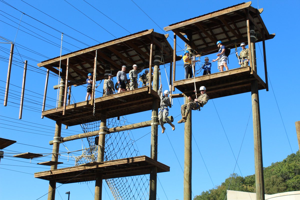 MSU_RecWellness's tweet photo. We loved having Morehead's ROTC on the challenge course today! https://t.co/qGvYLGUyRd