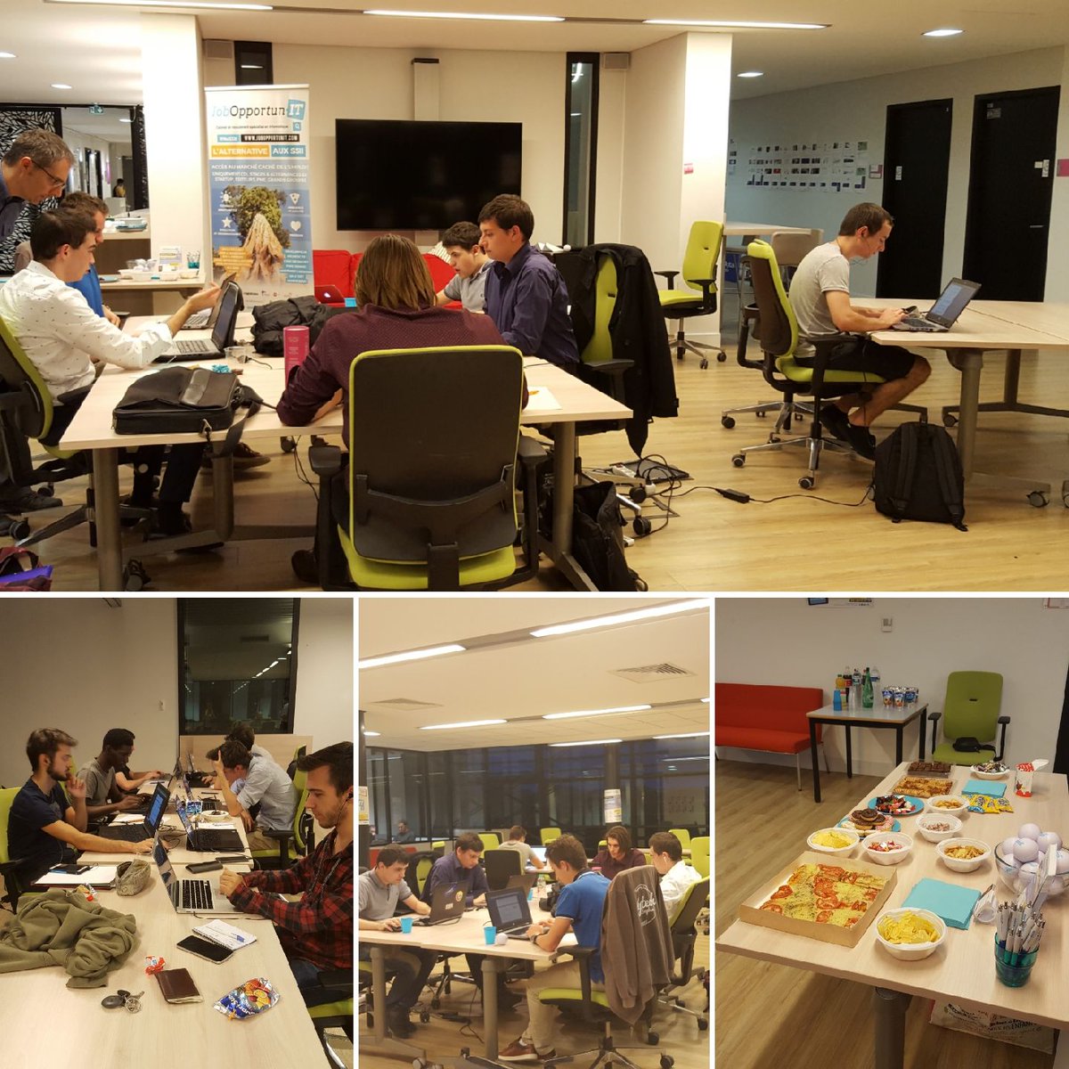 JobOpportunIT_'s tweet image. Ça a codé dur pendant la #CodingBattle dans les locaux du @BUNice_Sophia 👍😁
Heureusement qu'il y a le ravitaillement sans oublier les conseils de @C_Papazian 😉
#SophiaAntipolis @Bureau_du_Code