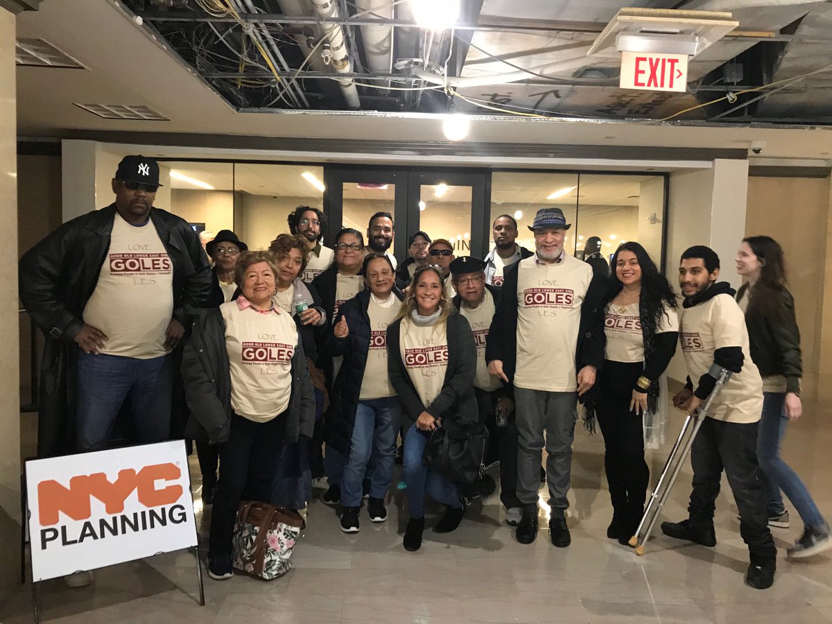 GOLESNYC's tweet image. GOLES members &amp;amp; staff at City Planning Commission hearing this morning (and afternoon!) on proposed #TwoBridges luxury mega towers. GOLES', @caaav's and @TUFFxLES's members came out along with hundreds of community residents to demand a NO vote. Towers must go through #ULURP!